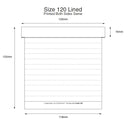 Lined T Card Size 120